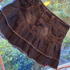 Jean skirt with Studs and flares